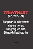 Notizbuch: Triathlon Mandala Notizbuch / Tagebuch / Journal mit 120 leeren Linierte Seiten Große Frauen, Mädchen, Mann, familie