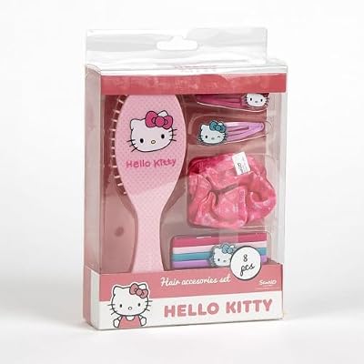 Hello Kitty Set de Accesorios para el Cabello Niñas - Incluye Cepillo con Diseño Sanrio - Clips con Personaje - Ligas Elásticas - Scrunchie Rosa - Regalo Ideal | Ya disponible en tu tienda friki favorita! En mundofriki.es! Hello Kitty Set de Accesorios para el Cabello Niñas - Incluye Cepillo con Diseño Sanrio - Clips con Personaje - Ligas Elásticas - Scrunchie Rosa - Regalo Ideal | Ya disponible en tu tienda friki favorita! En mundofriki.es!