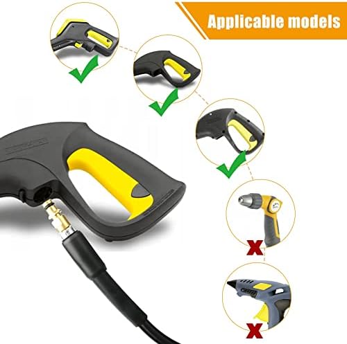 20m / 65.6Ft High Pressure Jet Washer Hose Extension Cleaning Pipe with C-Clip Click Type Plug Fitting Quick Connector 20 metre Garden Pipe Replacement for Karcher K Series K2, K3, K4, K5, K7