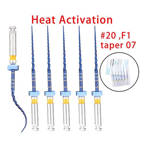 Xux 21Mm/25Mm F1 Endodontic Blue Files Heat Activation Bendable Engine Use 6Pcs/Pack Files Tools Accessory (25Mm) #TOP2