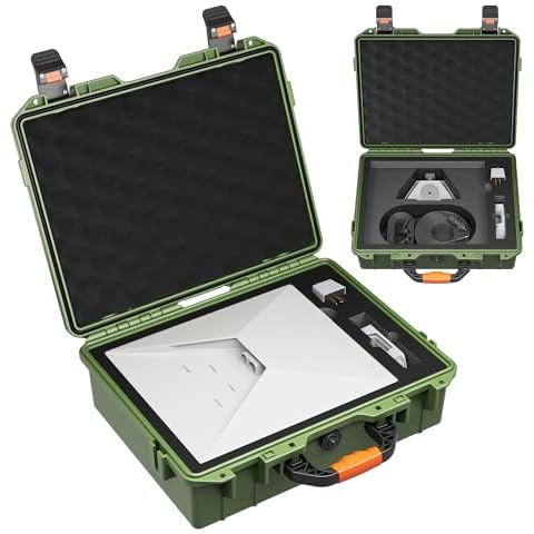 Starlink Mini Case Hard Shell Travel Bag for Starlink Mini Green Waterproof Shockproof Storage Box Portable for Accessories Carrying Cover