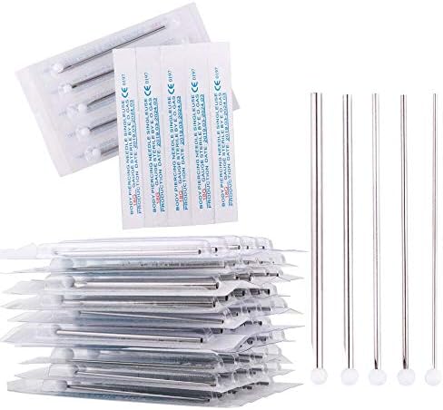 Ear Nose Piercing Needles - TC Mix body piercing needles 12g.14g.16g.18g.20g Individualized Package for Piercing Needle Supplies Piercing Kit (50 MIX)
