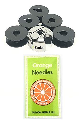 Zenith Combo Industrrial Umbrella Single Needle Bobbin case + Bobbins + Orange Needles DBx1 (10 Needles) (DB 18)