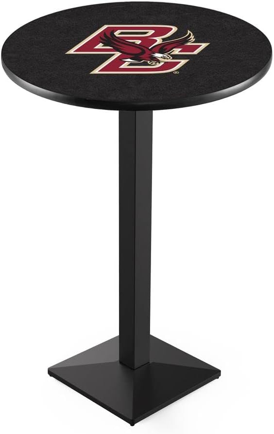 Holland Bar Stool Co. L217-42" Black Wrinkle Boston College Pub Table with 36" Dia. top