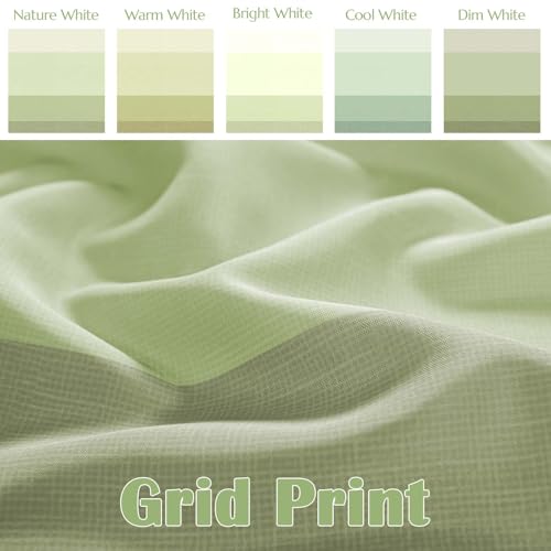 JINCHAN Small Stall Shower Curtain 36x72 Inch Waterproof Fabric Ombre Green by jinchan - Used condition - Image 5