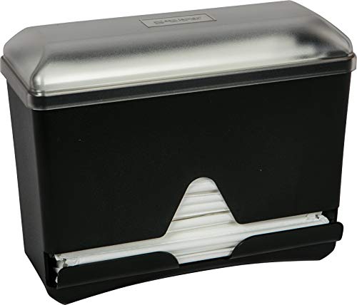 Carlisle Foodservice Products St250 Countertop Bulk Straw Dispenser, 250 Wrapped Straw Capacity, Black #TOP4