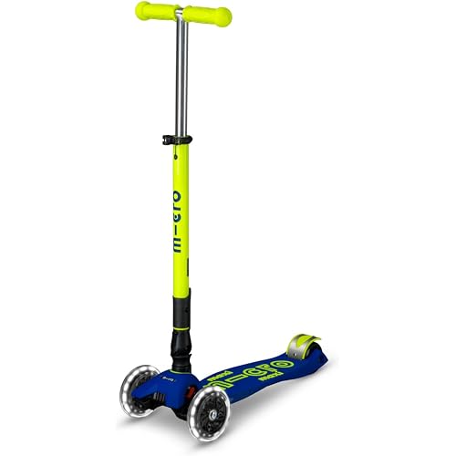 Micro Kickboard | Maxi Foldable LED Kids Scooter for Ages 5-12 | Children