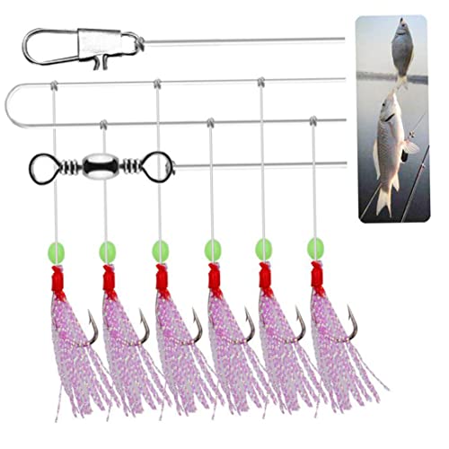 Vissersopplantingen Pre-gebonden zee Hoog koolstofstaal Visserijhaken kleurrijke visstateren 36 st. - Image 6