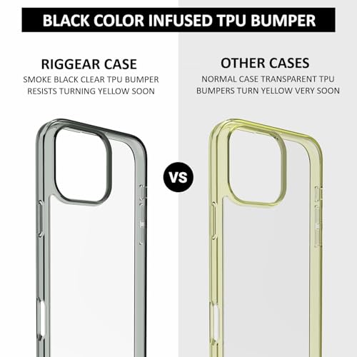 Image of RIGGEAR Shockproof Clear Hybrid Armor Back Cover Case Compatible with Google Pixel 9 / Pixel 9 Pro (Transparent PC + Clear Black TPU Bumper)