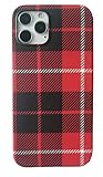 Red Plaid Case for iPhone 13 Pro Max 2021 Released,Women's Soft TPU Super Slim Fit Silicone Anti-Scr
