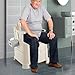 Portable Bedside Commode with Night Light, 440lb Load Capacity,PU Cushion, for Elderly, Pregnant Women, and Patients with Limited Mobility