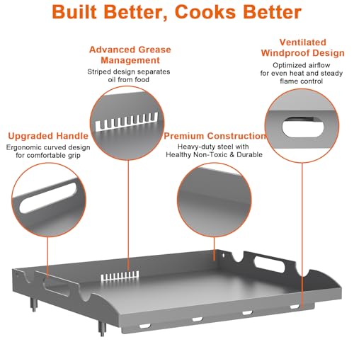 Griddle for Blackstone 17 Inch (Black, For Blackstone 17 Inch) - Image 3