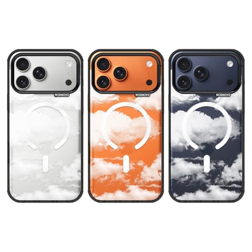 Coque iPhone 17 Pro Max haut de gamme design nuage transparent noir chic - 3