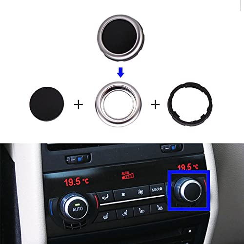 Goodithy 6131 9393 931, F10 F11 F06 F15 Air Conditioning Knob Cover Ac Climate Control Knob Temperature Adjustment Knob Switch Replacement thumb #2