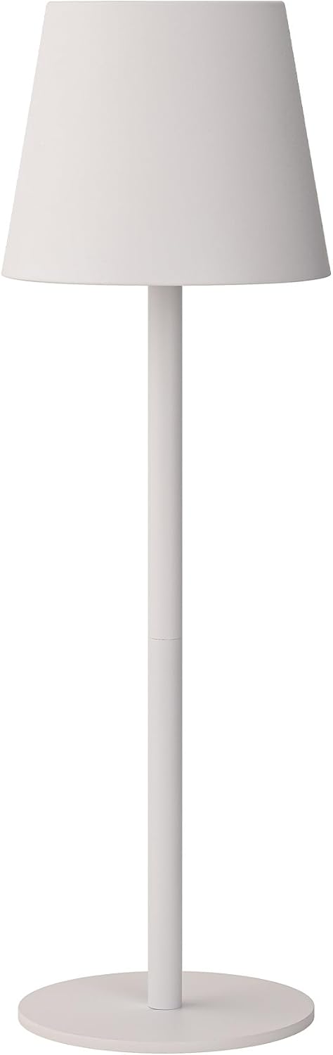 Versa LED Cordless USB-C Re-Chargeable Desk Lamp, 5200mAh Battery Operated with 3 Color Temperature 2700K-3000K-3500K and Fingertip Touch On/Off Plus Dimming with Two 5in Adj Height Stems in White