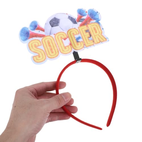 Gogogmee Lot de 6 Bandeaux de Football pour Fête Coupe du Monde 2026 Accessoires Cheveux Unisexes Taille Unique Modèles Variés Motifs Ballon, Couronne et Feu pour Match, Cosplay – vue 4