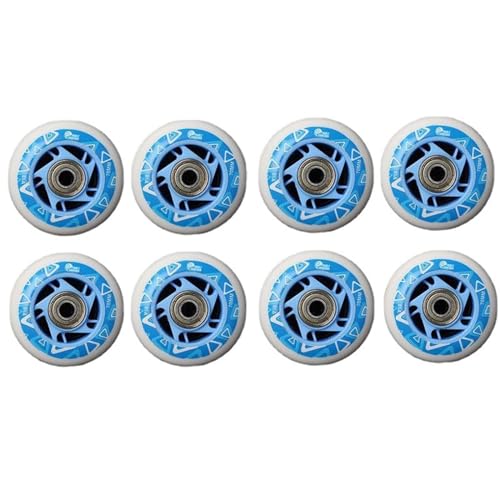 Roues de patins à roues alignées coulissantes en polyuréthane résistant bleu 85A