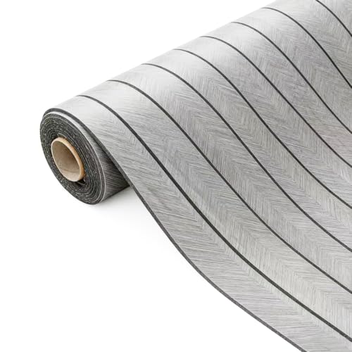 LOMUG Panneaux acoustiques autocollants en bois - 300 x 40 cm - Panneaux muraux - Aspect bois - Décoration murale 3D - Panneau d'insonorisation en placage de bois - Panneaux muraux en bois - Gris