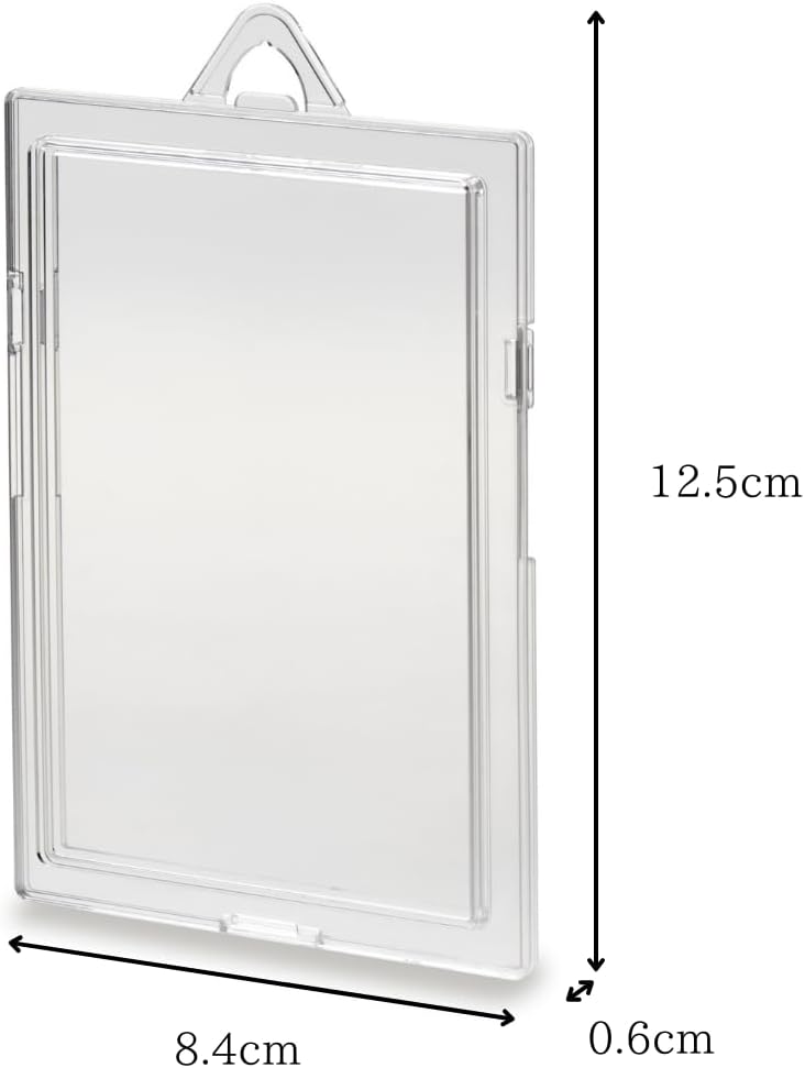 Iseto I-635 Trading Card Case, Set of 10, for Wall Hanging, Clear, Made in Japan, Comes with Hooks, Pushing Activity, Keychain, Cute, Large Capacity, Thin, Transparent, Decorative, Stylish, Self-Made