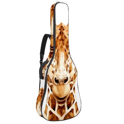 Sac pour guitare acoustique 41 pouces motif girafe multicolore imperméable