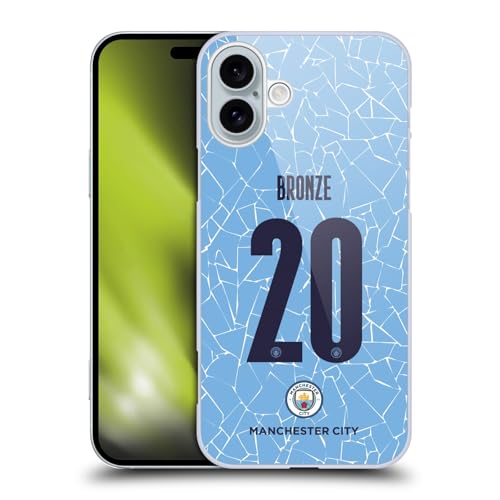 Head Case Designs Officially Licensed Manchester City Man City FC Lucy Bronze 2020/21 Women's Home Kit Group 2 Hard Back Case Compatible with Apple iPhone 16 Plus