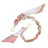 WRITWAA Cadena para Bolso de Mujer en Metal Resistente Pañuelo de Seda, Adecuado para Complementar Bolsos Bandolera Mano