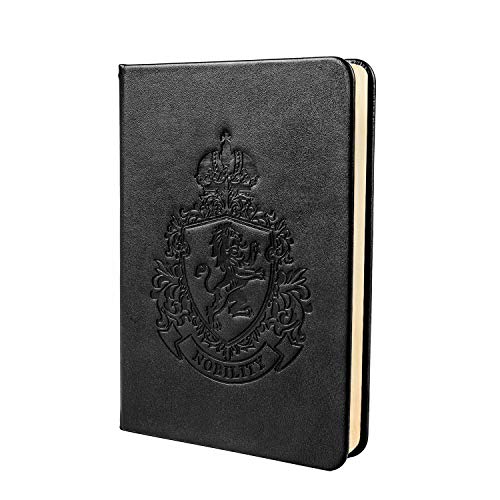 Shemist Blank Hardcover Executive Notebooks, Natural Parchment Paper, Acid-Free And Lignin-Free Material Allows For Paper To Be Archived, Leather Journal With Elastic Closure, (5 X 7 Inches), Black #TOP1
