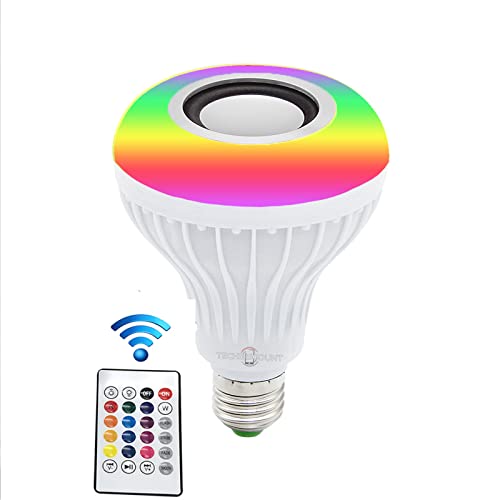 Lumière de Musique Colorée,InnovTec Projecteurs à Effets pour Scène Haut Parleur Ampoule Led Enceinte Bluetooth sans Fil pour Noël, Halloween, Fête, DJ, Disco,Club et Bar