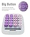 BTSEYAW Mechanical Switch Calculator, Purple Calculator with Large LCD Display 8 Digit Tilt Screen and Big Button for Teachers Students Basic Office (Transparent and Purple)