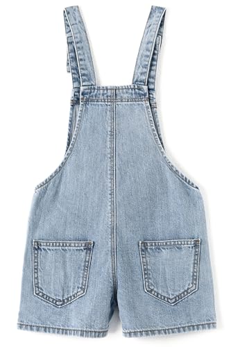 KIDSCOOL SPACE Girls Boys Jeans Shorts,Adjustable Straps Summer Denim Shortalls2