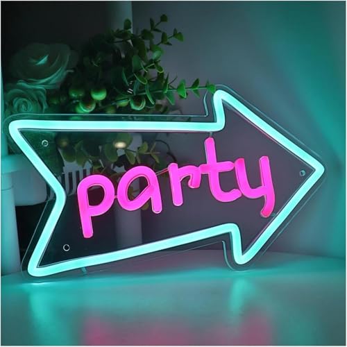 Néon flèche LED murale pour déco bar et club dynamique de 28cm - 2
