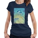 La camiseta de las mujeres All+Every Jurassic Park Welcome To Jurassic World Blue Sky Dinosaur Silhouettes Women\'s T-Shirt