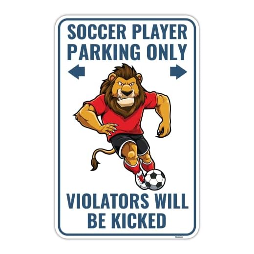 Venicor Soccer Sign - 9 x 14 Inches - Aluminum - Soccer Gifts for Boys Girls - Soccer Player Room Decor Party Decorations Accessories Stickers Poster Stuff