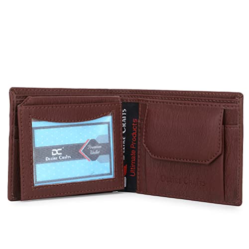 Image of Dezire Crafts Men Formal, Casual Black Artificial Leather Wallet (6 Card Slots) (Brown)