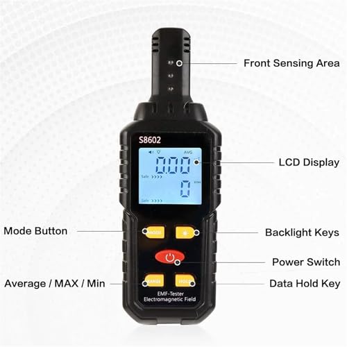 Detector de Radiación Digital S8602 3-en-1 EMF Portátil miniatura 4
