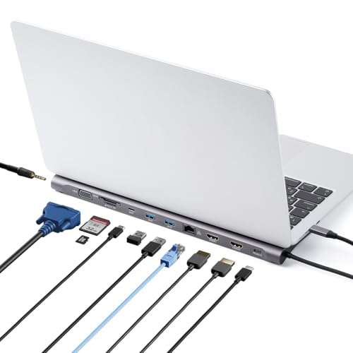 11-in-1 USB-Cドッキングステーション 最大3画面対応 Amazon.co.jp: USB C ハブ 11-in-1 トリプルディスプレイ Omars