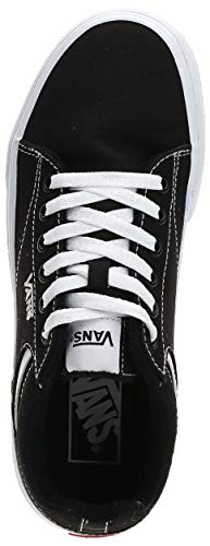 Vans Vans Women's Seldan Shoe, Black Canvas Black White, 8.5 M US
