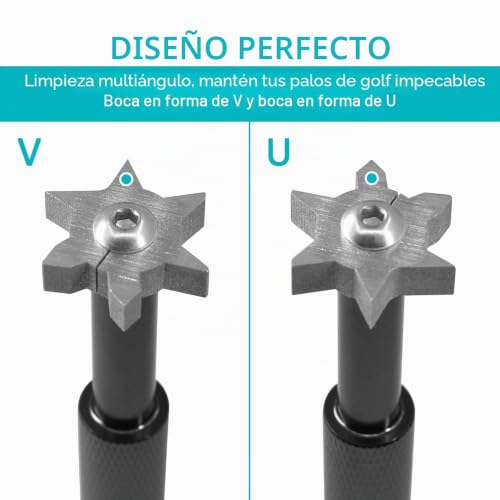 Miniatura 5 de Senhai Rascador Y Cepillo Para Palos De Golf, Kit De Limpieza Y De Afilado Para Ranuras Cabeza Hierros, Accesorios De Golf