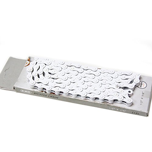 KMC Z410 Bicycle Chain (1-Speed/1/2 x 1/8-Inch/112L), White