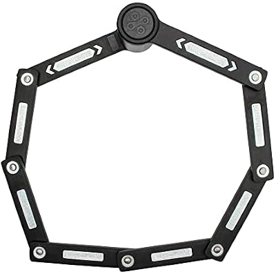 Kryptonite Keeper Mini Folding Bike Lock, Compact Lightweight High Security Anti-Theft Foldable Bicycle Lock with 2 Keys and Mount for E-Bikes Scooter Road Mountain Bikes, 80cm (31.5 in)