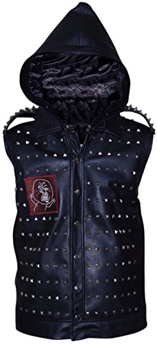 Watch Dogs Wd 2 Dedsec Wrench Shawn Baichoo Black Leather Vest (M) #TOP2