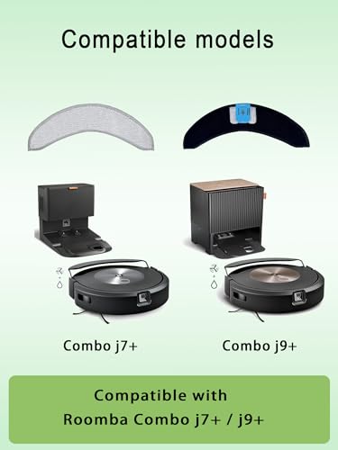 Miniatura 2 de E-Hao Paquete De 6 Almohadillas De Repuesto Para Fregona Irobot Roomba Combo J7 , J9 , Max 10. Accesorios De Almohadilla De Limpieza De Microfibra Lavables Y Reutilizables