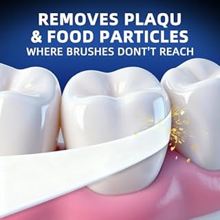 RAZOKO Flat Dental Floss, PFAS & PTFE Free, Shred Resistant, Gentle on Gums, Ultra-Smooth for Deep Cleaning, Natural Wax, Cool Mint, 4 Pack (55 Yards) - for Adults & Kids