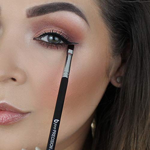 Eyeshadow Makeup Brush Set - Beauty Junkees 8pc Professional Eye Make Up Brushes for Eye Shadow Blending, Eyeliner, Pencil, Crease, Shader, Highlighter, Definer, Black Labeled, Affordable