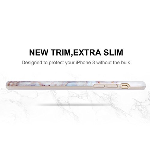 Imikoko Iphone X Case, Iphone Xs Case Matte Marble Slim-Fit Matte Tpu Bumper Cases Flexible Rubber Silicone Thin Iphone Case Cover For Iphone X/Xs(Pink) #TOP6