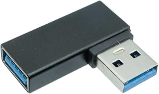 USB3.0 TYPE-A オス-メス L型左向き 5Gbps転送対応 変換コネクタ エスエスエーサービス SUAF-UAML3