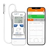 Elitech Bluetooth Temperatur Feuchtigkeit Datenlogger, USB-Logger mit externem Sensor, -30°C bis 70°C, Auto-PDF/CSV, Windows/macOS