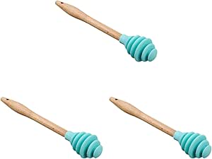 CALLARON Honey Stirrer Honey Stirring Rods Honey Scoop Portable Honey Stirring Spoons Honey Stick Stirrer Honey Mixing Spoon Honey Comb Wand Honey Dropper Glass To Bake Stirring Accessories - View #7