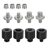 12 x adapter śrubowy do statywu, 1/4" na 3/8"