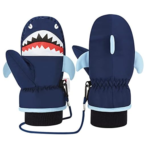 7-Mi Skidhandskar för barn vinter varma vindtäta snöhandskar för flickor 4-6 år